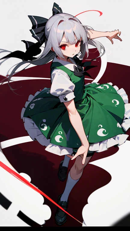 Highest quality I have long hair Gray Hair Konpaku Youmu Red eyes I don't have anything Odd Eye One person