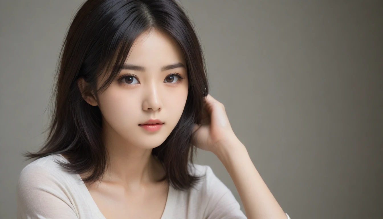 8k, Ultra-high resolution, Highest quality, masterpiece, 三分割法によるphotograph,Surreal, photograph, 1 Girl, (16 years old:1.3), pretty girl, Cute Face, Beautiful eyes in every detail, 細かくdetailedに,masterpiece,One Girl:1.2, Japan Female Announcer,extream close up,glaring,Black Hair,Messy hair,Hair over one eye,Station platform,風景photograph,Clean and modest clothing,Natural Makeup,Realistic Skin, Perfect and beautiful face ,完璧でCute Face, Skin with attention to detail, Perfect limbs、Narrow waist、Thin legs),Looking at the audience、beauty,Long neck、(((Ideal body type))),A cup small breasts :2,Portraiture:2,Perfect Anatomy,鮮明なdetailed,detailed,Surreal,Light and shadow,dappled sunlight