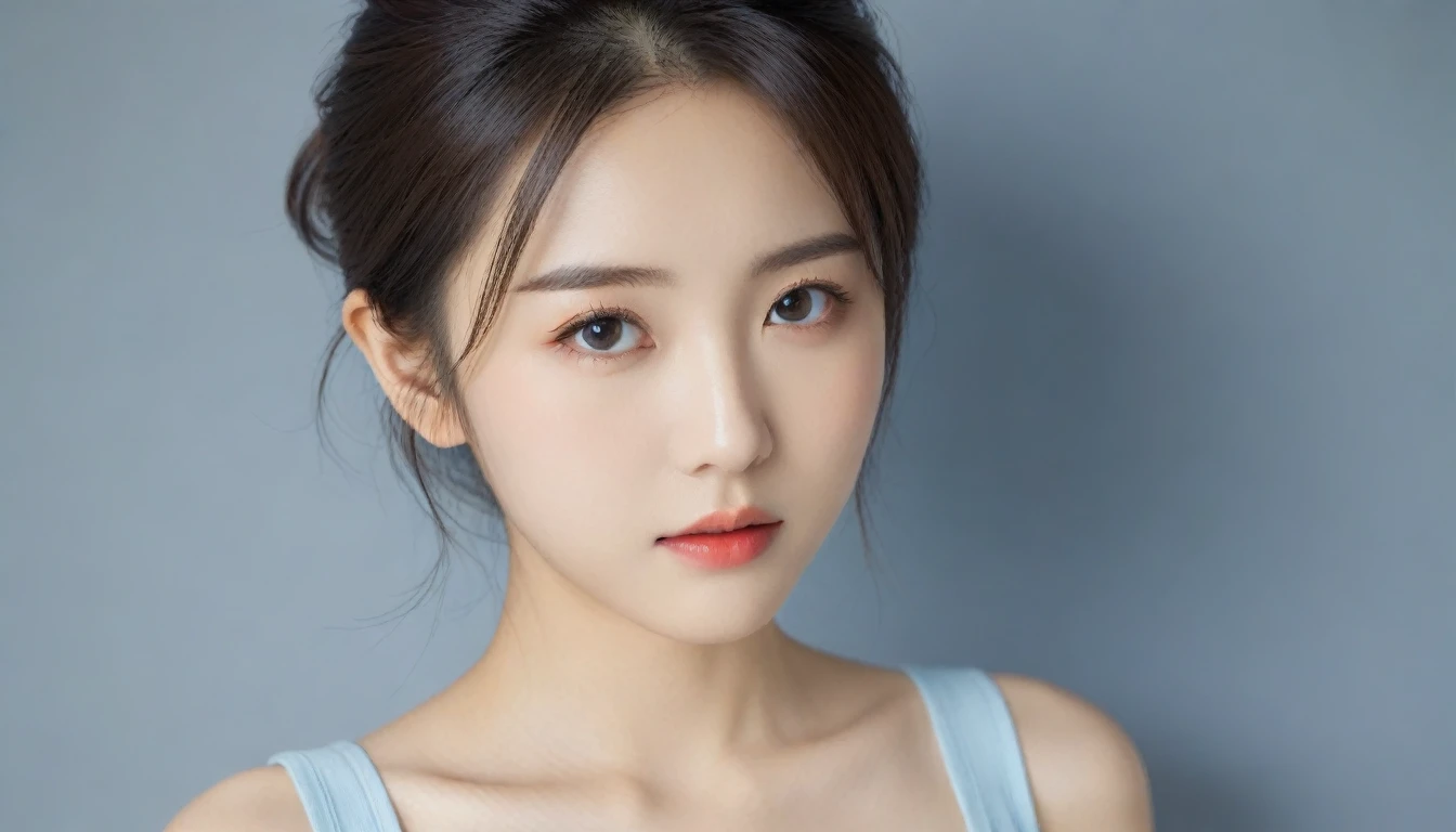 8k, Ultra-high resolution, Highest quality, masterpiece, 三分割法によるphotograph,Surreal, photograph, 1 Girl, (16 years old:1.3), pretty girl, Cute Face, Beautiful eyes in every detail, 細かくdetailedに,masterpiece,One Girl:1.2, Japan Female Announcer,extream close up,glaring,Black Hair,Messy hair,Hair over one eye,Station platform,風景photograph,Clean and modest clothing,Natural Makeup,Realistic Skin, Perfect and beautiful face ,完璧でCute Face, Skin with attention to detail, Perfect limbs、Narrow waist、Thin legs),Looking at the audience、beauty,Long neck、(((Ideal body type))),A cup small breasts :2,Portraiture:2,Perfect Anatomy,鮮明なdetailed,detailed,Surreal,Light and shadow,dappled sunlight