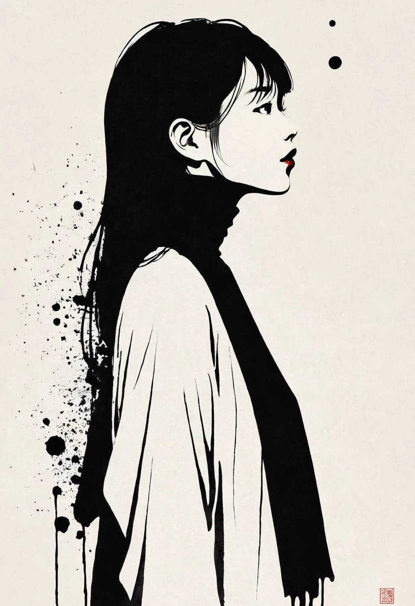Montage Art Creation。Minimalism,ink