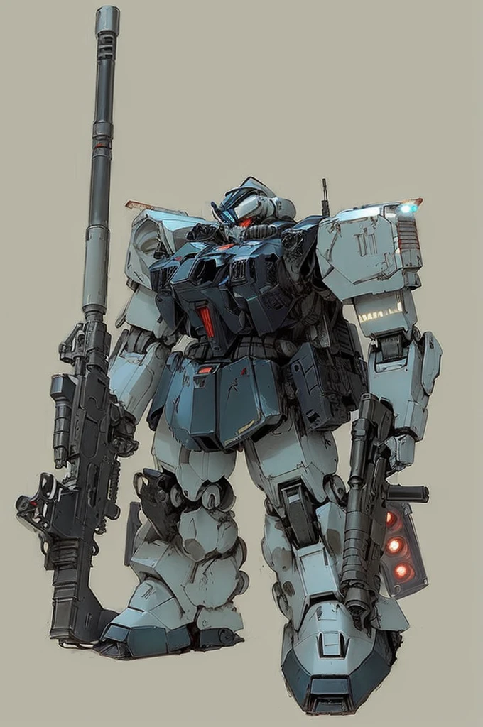 Zaku、Drawing of a robot with a gun and a machine gun, you will, MS-06、 mobile suit, japanese mecha, Mechanical style, Cool mecha style, Alexandre Ferra Mecha, Anime Mecha Armor, Mecha aesthetics, アニメMecha aesthetics, Metal Gear Mech, Mecha Warrior, Mech Suit, modern mecha anime
