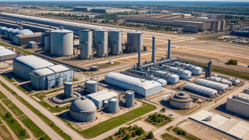 Aerial View,Water treatment plant,industrial plant environment, Strengthening monitoring procedures,
