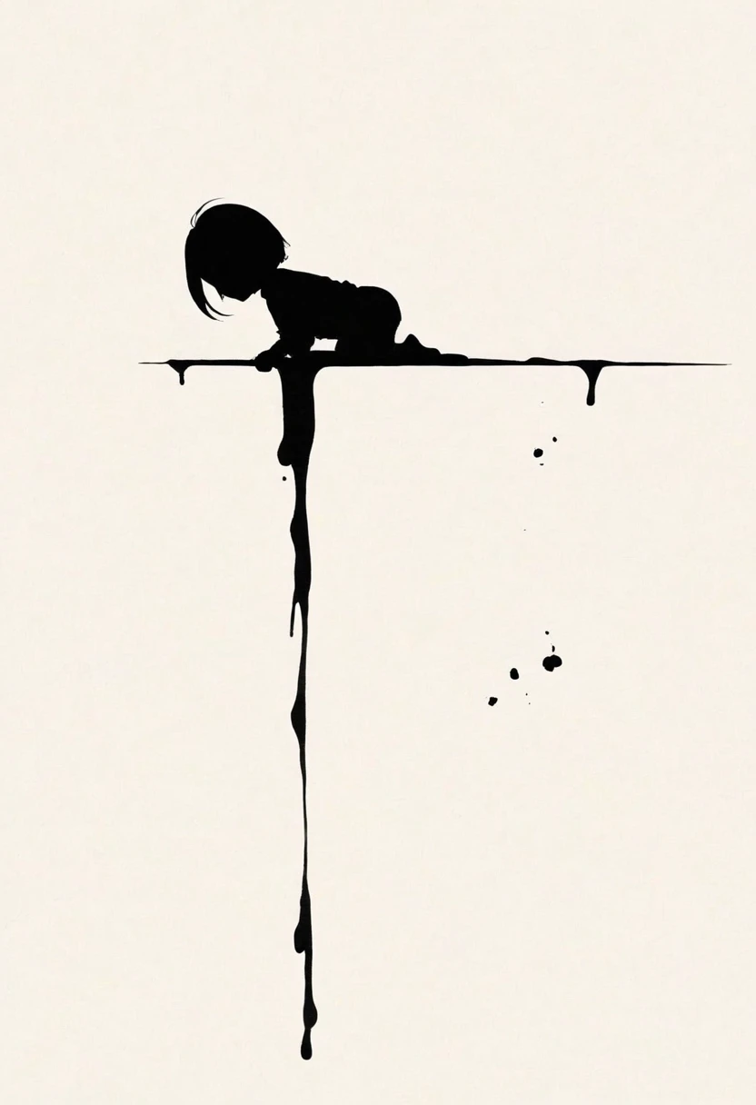 Montage Art Creation。Minimalism，ink