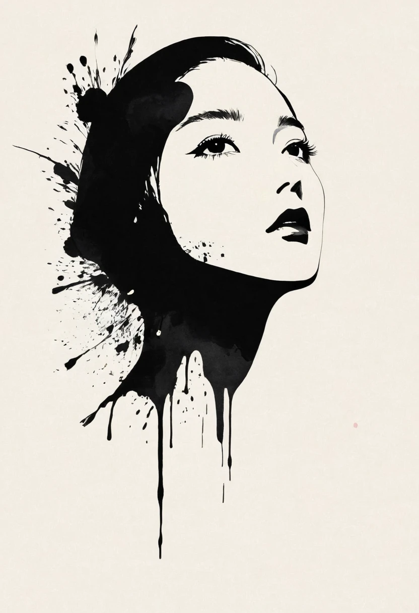 (best quality,4k,8k,highres,masterpiece:1.2),ultra-detailed,ink style figure,expressive strokes,dramatic shading,black and white,fine details,high contrast,dim lighting,monochrome,illustration,pen and ink,etched lines,splatters of ink,sketch aesthetic,enticing pose,curved lines,fluid movement,striking composition,elegant simplicity,inky texture,artistic interpretation