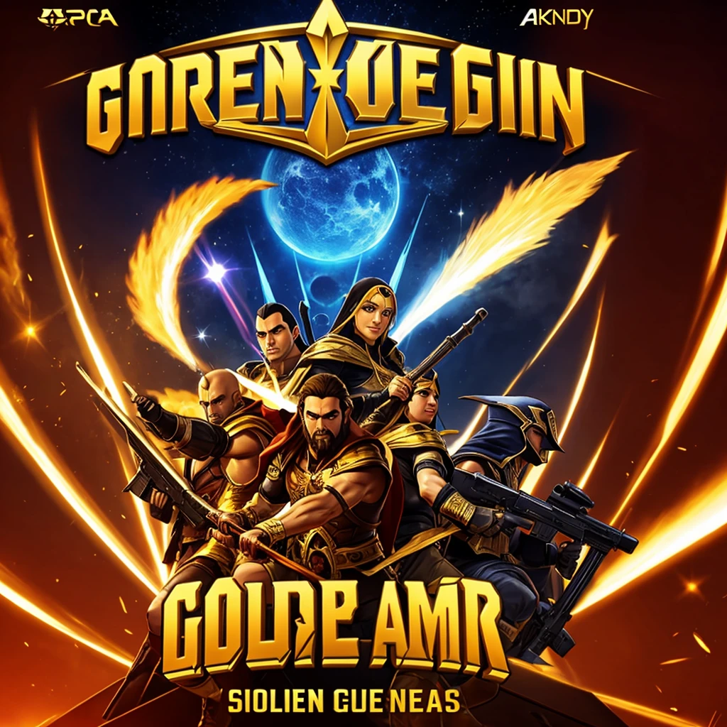 Golden dawn gaming themed logo