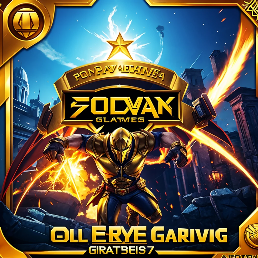 Golden dawn gaming themed logo