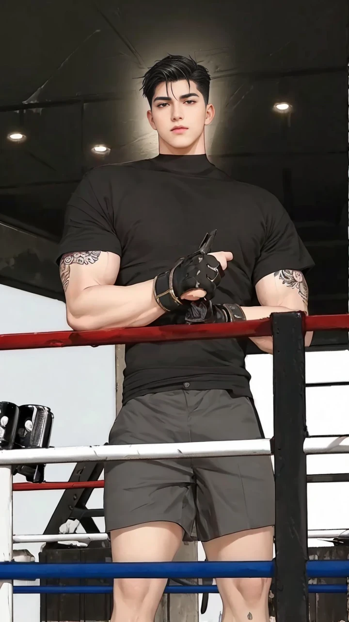 masterpiece, 1boy, adult, handsome, black hair, undercut hair, perfect face, detailed eyes and face, black eyes, clean shaved, muscular, capturing a rural atmosphere, dynamic lighting, unreal engine 5, hd picture,