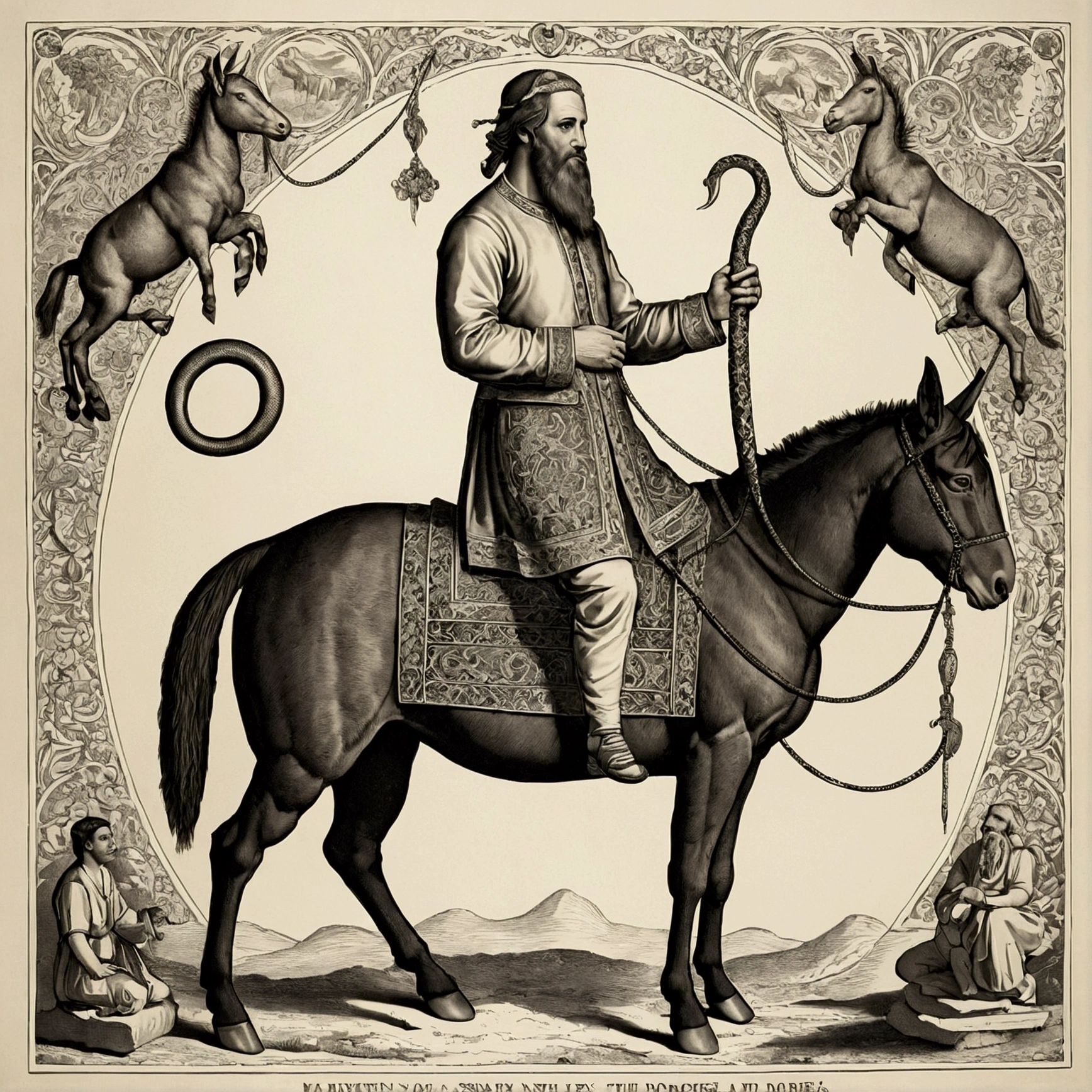 Create a man with a goat&#39;s leg, a snake&#39;s head, a horse&#39;s arm and a donkey&#39;s ear.