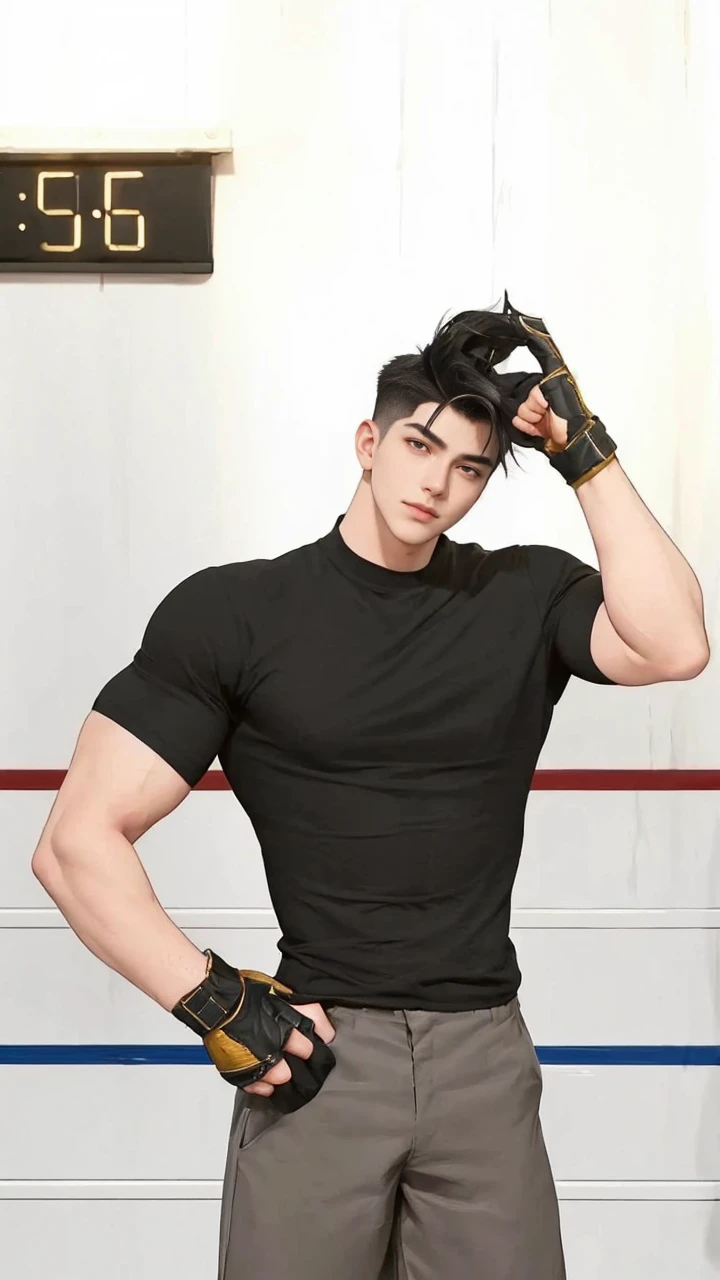 masterpiece, 1boy, adult, handsome, black hair, undercut hair, perfect face, detailed eyes and face, black eyes, clean shaved, muscular, capturing a rural atmosphere, dynamic lighting, unreal engine 5, hd picture,