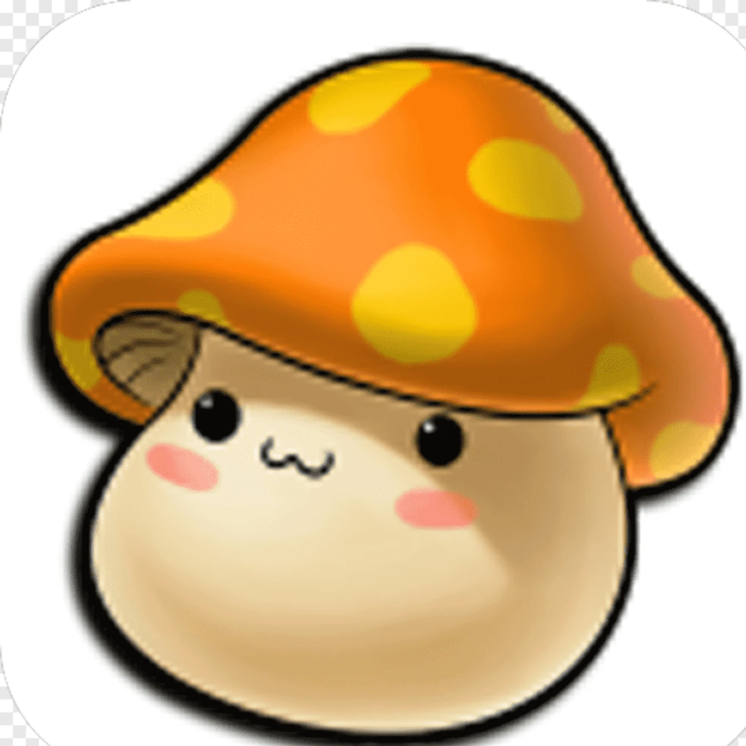 a close up of a mushroom with a face on a white background, mushroom, MapleStory mouse, mushroom cap, mycologist, MapleStory, umamusume, magic mushroom, mumushroom style and macro style, made of mumushroom, fungi, amanita, mushroom, MapleStory의 스타일, 3d icons for mobile games, Danburu, giant mushroom