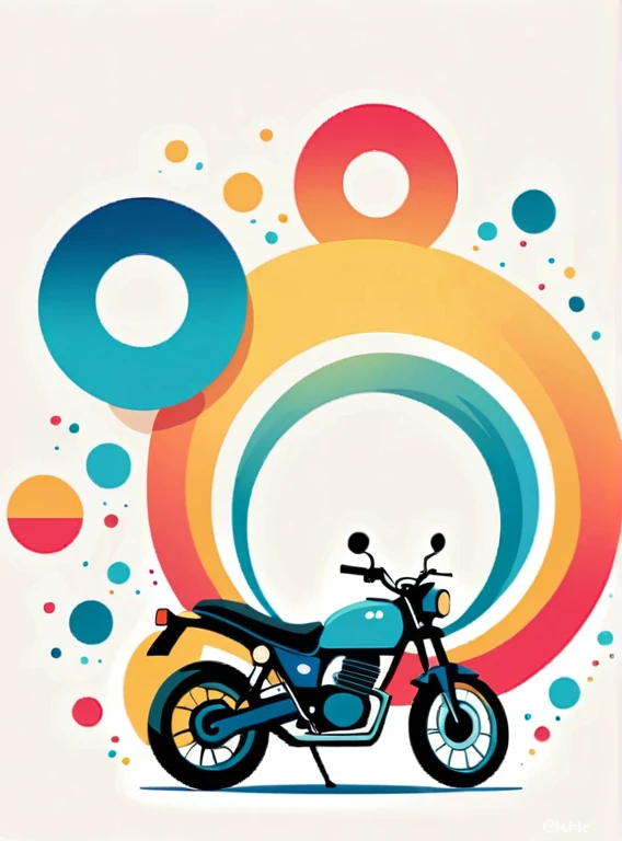 Simple lineinimalism，Abstract Art，Lots of white space

CIRCULAR LOGO MARK OF MOTORCYCLE SALES COMPANY

motorcycle design

White background