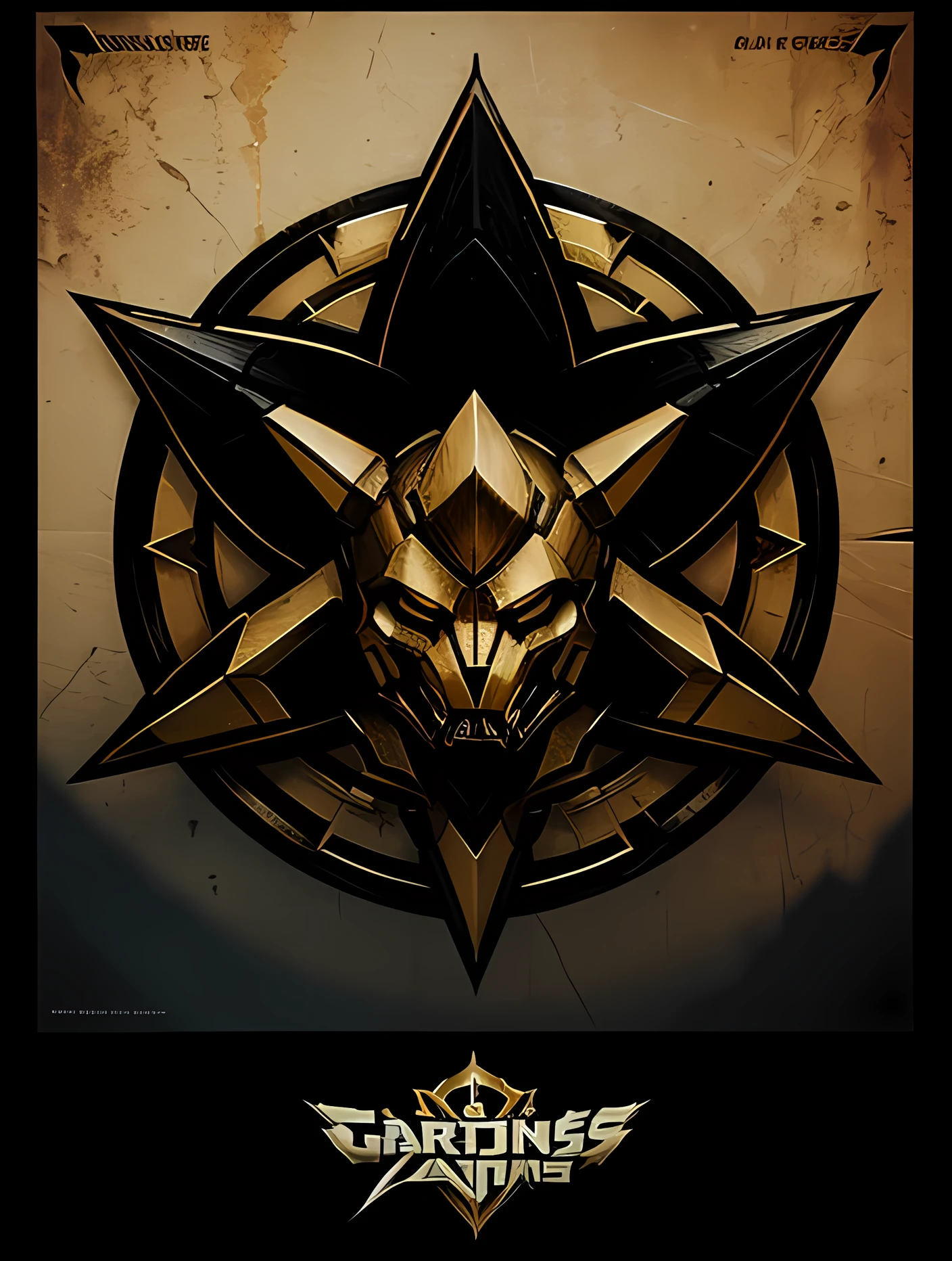 Logo with the theme of guardians of chaos gaming logo