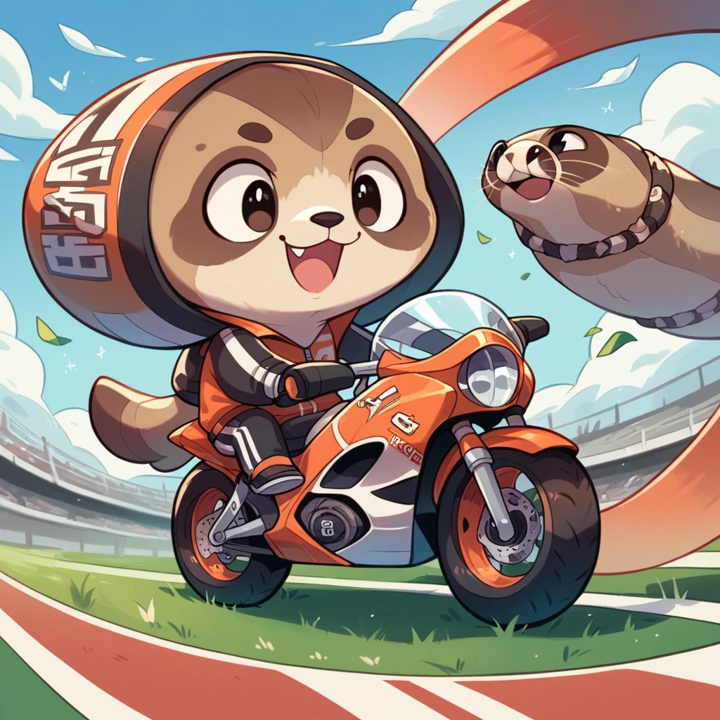 animal,chibi,sloth,sport,racing,biker