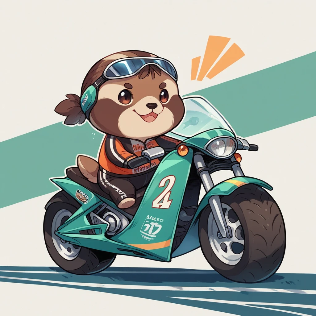 animal,chibi,sloth,sport,racing,biker