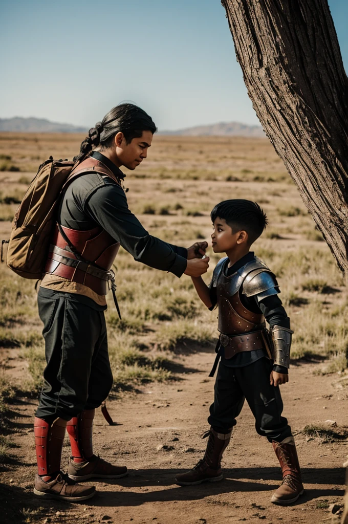 Warrior teaches children