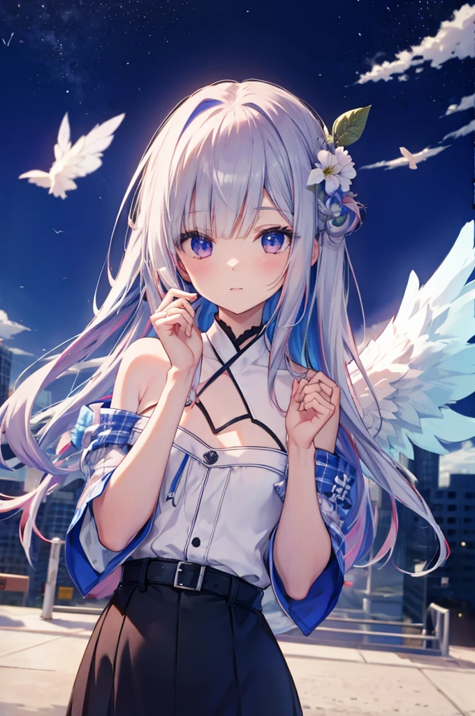 Night Sky、Falling、fluttering angel wings、