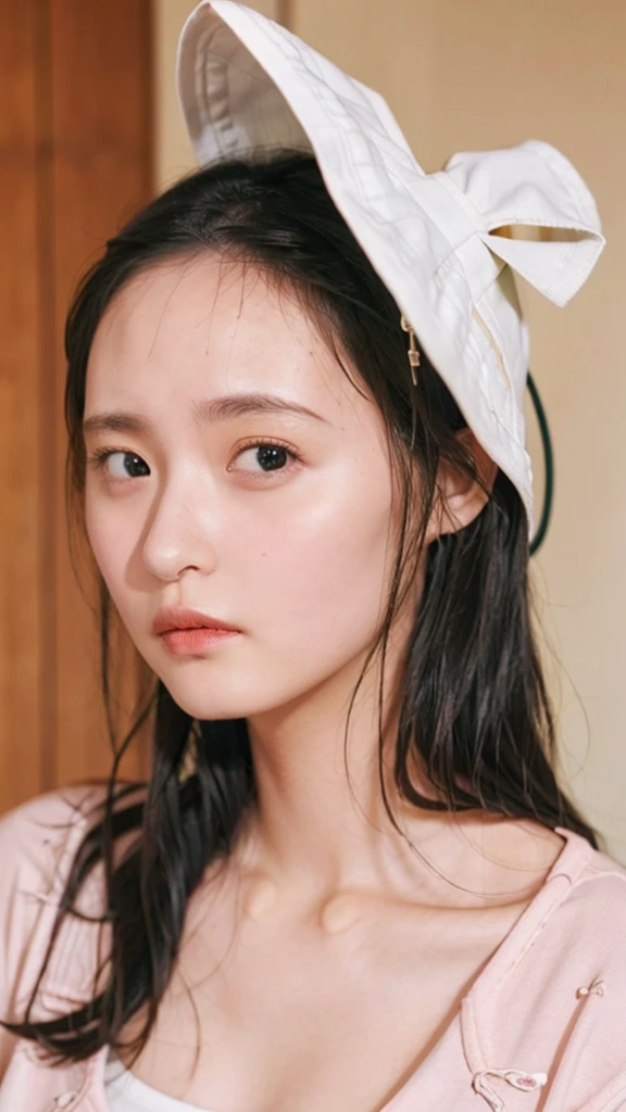 ((Extremely precise and accurate anatomy:1.0)), (photo Realistic:1.4), (hyper Realistic:1.4), (最高品質のRealisticな肌の質感:1.4), (Improvement of quality:1.4), (Enhances the beauty of skin texture:1.1), Clean and glowing skin, mesh, thin:1.2, (Realistic:1.3), Realisticなライティング, (Smoother lighting:1.05), (Improving the quality of cinema lighting:0.9), Backlight, A gentle light on your face, Ray Tracing, (Bright light:1.2), 32k, One Japanese woman, fine grain, Detailed face, (Film Grain:1.1),(Accentuates body lines:1.1), High resolution, Natural look, Kind eyes, Improves hair quality, Delicate light and shadow, Transparent muscles, Graceful pose, Beautiful Eyes, Sharp details, Soft light reflection, Beautiful contours, Delicate skin tone, Fine hair texture, Natural background, Upper body portrait of a Japanese female high school student。Her straight black hair is shoulder length、Bangs reach the eyebrows。Each and every hair is drawn in detail、Has a natural shine、It appears shiny where light hits it。
彼女の顔はExtremely precise and accurate anatomyに基づいて描写されている。肌は最高品質のRealisticな質感で、Looks smooth and shiny。Even the pores and fine hairs are delicately expressed.、Cheeks have a natural pale pink color。Fine freckles and、Fine lines on the forehead、The facial wrinkles that appear when laughing are also depicted realistically.。
The big brown eyes、The iris pattern is depicted in detail.、The pupil is clearly visible in the center。The light from the window is reflected in her eyes、The reflection of the light gives the eyes a little sparkle.。瞳の周りの白目にはthin血管が見え、It's becoming more realistic。Her eyelashes are long、Each piece is carefully drawn。Eyebrows in a natural shape、The flow of hair is clearly visible。The small unevenness of the skin between the eyebrows、Even the fine wrinkles around the eyes are depicted in detail.。
A small, high nose、I see a slight reflection of light on my nose、The shape of the nostrils is also drawn naturally.。The texture of the skin around the nose is realistic.。High cheekbones accentuate the contours of the face、The smooth curves of the cheeks are drawn.。
Her mouth is a bright smile、I can see my pure white teeth。Lips are naturally pink、The texture and shine of the lips are realistically expressed.。There is a subtle shadow around the edge of the lips.、It has a three-dimensional effect。The surface of the teeth reflects subtle light.、The gums are a natural, healthy pink color.。
The smooth jaw and face line are beautifully shaped.、There is a slight shadow under the chin、The boundary with the neck is drawn naturally.。The fine muscle lines are visible on the neck.、Gives a healthy impression。She is wearing a white blouse and a navy blue sailor uniform.、The uniform has a neatly tied red ribbon on the collar.。The texture and wrinkles of the clothing's fibers are also depicted in detail.。
背景は自然なthin色のグラデーションで、It highlights her face and her clothes.。Realisticなライティングで、The soft light gently illuminates her face、Ray Tracing技術を用いたBacklightが用いられている。The light warms her skin、The subtle shading emphasizes the three-dimensionality of the face.。Film Grain効果を加えることで、fine grainなディテールが強調され、全体的にナチュラルでKind eyes元、Delicate light and shadow、Sharp detailsが実現されている。