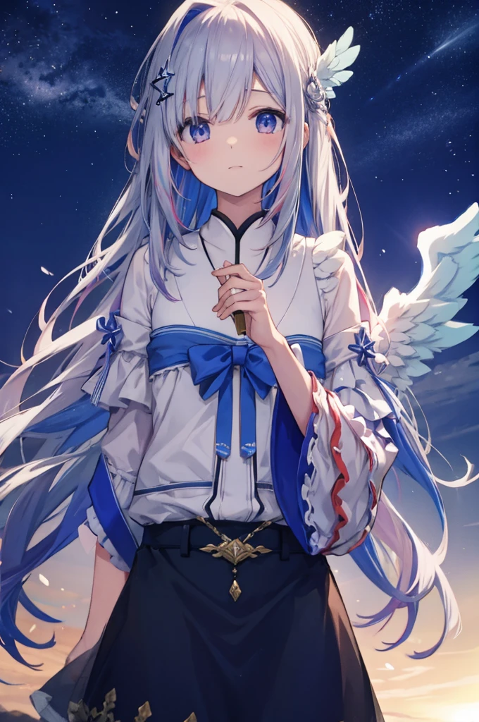 Night Sky、Falling、fluttering angel wings、