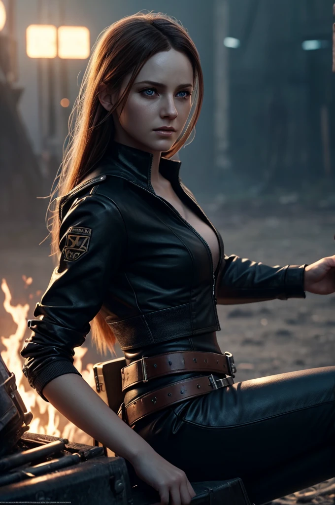sarah: hot of a gorgeous, fire eyes, pale skin, tanding outside on her phone, looking at phone, fantasy art,epic portrait illustration, cinematic realistic , feeding on a man in a field at night , portrait, realistic digital art 4 k, realistic digital art 4k, cinematic digital painting, ultra realistic concept art, very detailed digital painting, 4k concept art and hyper realism, cyberpunk art ultrarealistic 8k, emotional concept art