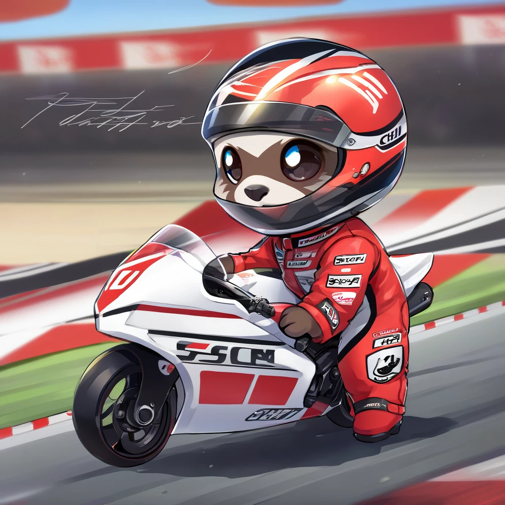 animal,chibi,sloth,sport,racing,biker,racing suit