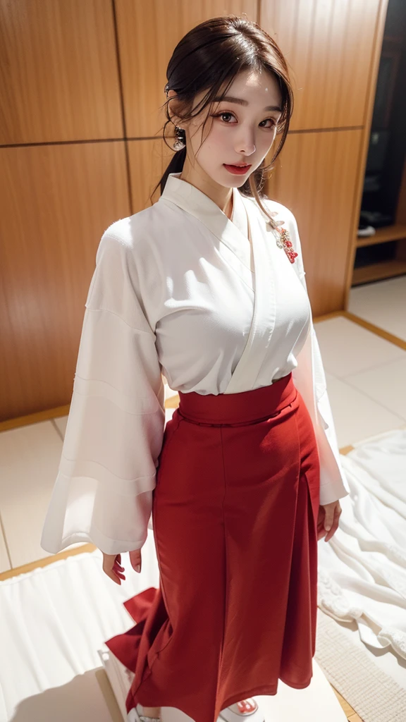 (Snow Woman:1.4),(Snow Mountain),(Snowstorm),(High resolution:1.3), (Super detailed:1.3),One girl, Very detailed CG ユニティ 8k 壁紙, (Detailed skin texture, Detailed cloth texture, Detailed hair texture), Beautifully detailed face, Supermodel, Pale skin, Realistic glistening skin, (RAW Photos, Highest quality), (Realistic, photo-Realistic:1.4), masterpiece,wonderful, In detail, Very detailed CG ユニティ 8k 壁紙, Large file size, Very detailed, High resolution, Absurd, Soft Light,Rim Light, Vivid details, Short Bob Hair, pale hair color, Big Natural Color Lip, (Perfect figure), Beautiful feet, break (White and red theme), (White kimono tops:1.2) , (Red high waist maxi skirt:1.4), (Long sleeve), (Kimono collar), (White Kiomno with red outline), (White very short ankle socks), (Geta Can),
Crying a little、A small smile, 、20-year-old girl、Cute type、Lolita、Detailed hands、Detailed legs、Abdominal muscle contour、Chest Chakra Guo、
