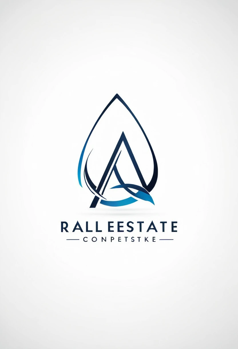 Letter a real estate logo concept design