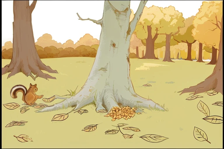 There is a squirrel in the woods eating nuts, Children's Book Illustrations, Children's Book Illustrations, Children's Book Illustrations, Children's Book Illustrations, Children's Book Illustrations, Children's Book Illustrations, game illustration, Children's illustrations, Storybook illustration, concept illustration, Digital Illustration, Concept map, children illustration, Storybook illustration, Storybook illustration, Concept Art