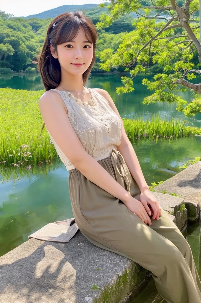 ((Highest quality)), ((masterpiece)), (detailed),Perfect Face,Japanese,landscape,Beauty,cute,Upper Body