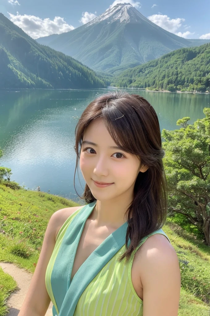 ((Highest quality)), ((masterpiece)), (detailed),Perfect Face,Japanese,landscape,Beauty,cute,Upper Body