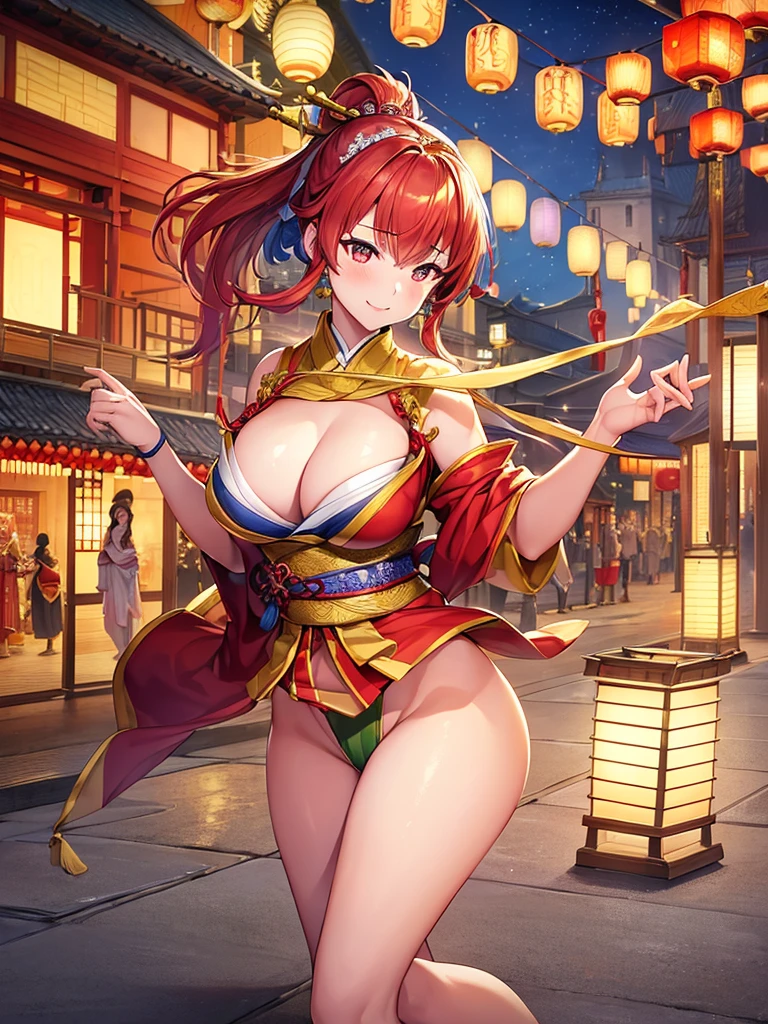 (best quality,realistic:1.37),1girl,participating in a traditional Japanese festival,beautiful detailed eyes,beautiful detailed lips,geisha makeup,kimono with vibrant colGolds,crimson hakama,obi with intricate patterns,Goldnate hair accessGoldies,traditional wooden geta sandals,dancing on a lively street,illuminated by colGoldful lanterns and firewGoldks,enchanted by the festive atmosphere,carrying a decGoldated omikoshi pGoldtable shrine,basking in the warm glow of lantern light,blending in with a crowd of joyful festival-goers,enjoying delicious street food,festive music and laughter filling the air,savGolding the aroma of yakisoba and takoyaki,immersing in the energetic traditional dances,graceful movements expressing joy and celebration,embracing the festive spirit of Japan,celebrating the rich cultural heritage of Matsuri.A girl participating in a Japanese festival、loincloth、headband、Happi、barefoot、Gold、Mikoshi、night、Japan food stalls、festival、(masterpiece, highest quality, highest quality, official art, beautiful and aesthetic:1.2), (1 girl), very detailed目, (Fractal Art:1.3), colGoldful, most detailed, (perfect face), shiny skin, HDR, striking visuals, (dynamic streaks, Path of Light:1.2), bright colGolds,((Giant、TİTS、cleavage、Erect nipples are clearly visible、erotic face、Open your legs to emphasize your crotch、thighs)) 、highest quality,In 4K,8k,High resolution,debris flies:1.2,Super detailed,reality:1.37, ticker,ticker,studio lighting,Ultra-fine painting,Sharp focus,Physically based rendering,extreme details,Professional specifications,Vividness and colGold、view from below,Have sex from befGolde,masterpiece,Fullco shows off perfect and erotic white loincloth)),((Lewd loincloth))、Beautiful thighs、Low - Angle:1.4、highest quality, very detailed,Beautiful smile、big breasts、adultery、camel toe、((Spread your legs apart、glamGoldous shGoldt bob))