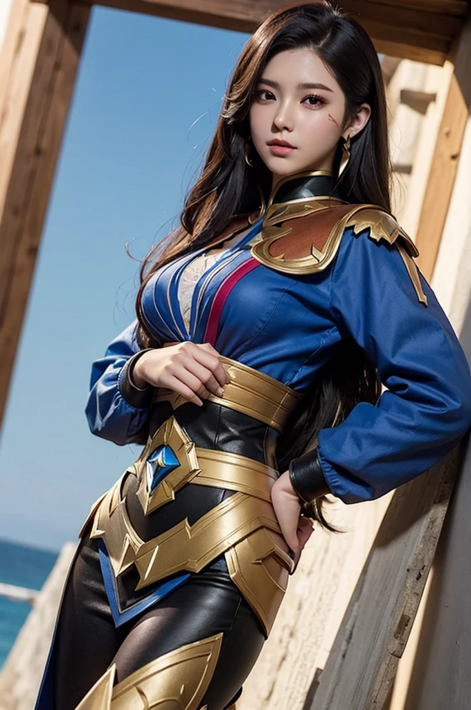 ((best quality)), ((masterpiece)), (detailed), perfect face, cosplayer hero mobile legends game