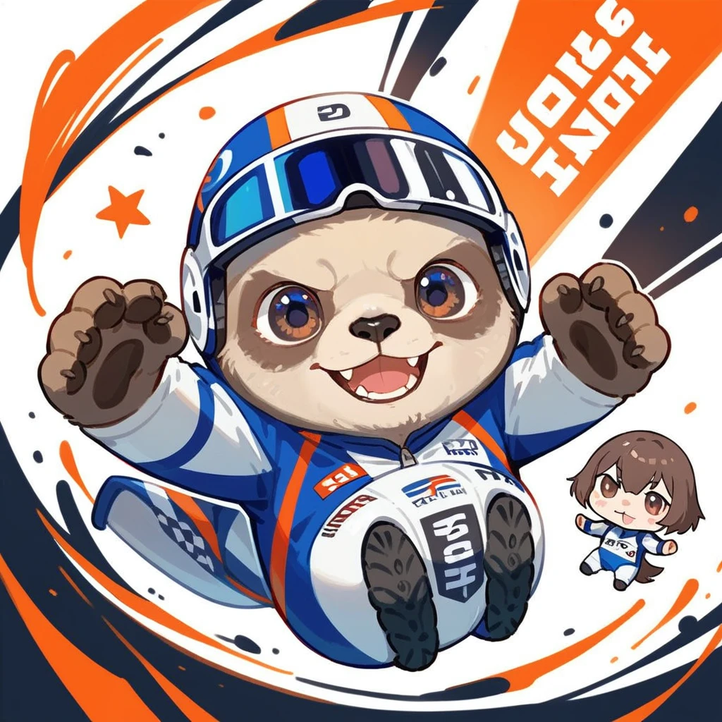 animal,chibi,sloth,super sport ,racing,biker,racing suit