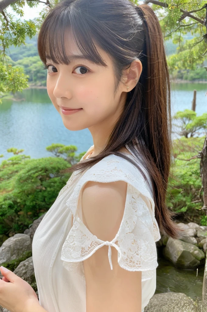 ((Highest quality)), ((masterpiece)), (detailed),Perfect Face,Japanese,landscape,Beauty,cute,Upper Body