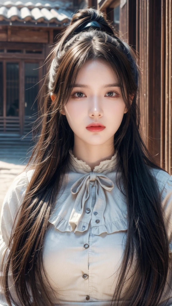 Hyper Realistic 1girl in Old West Clothing, Fantasy Art, Photorealistic, Dynamic Lighting, Artstation, Highly Detailed Face, 4K, Award Winning,