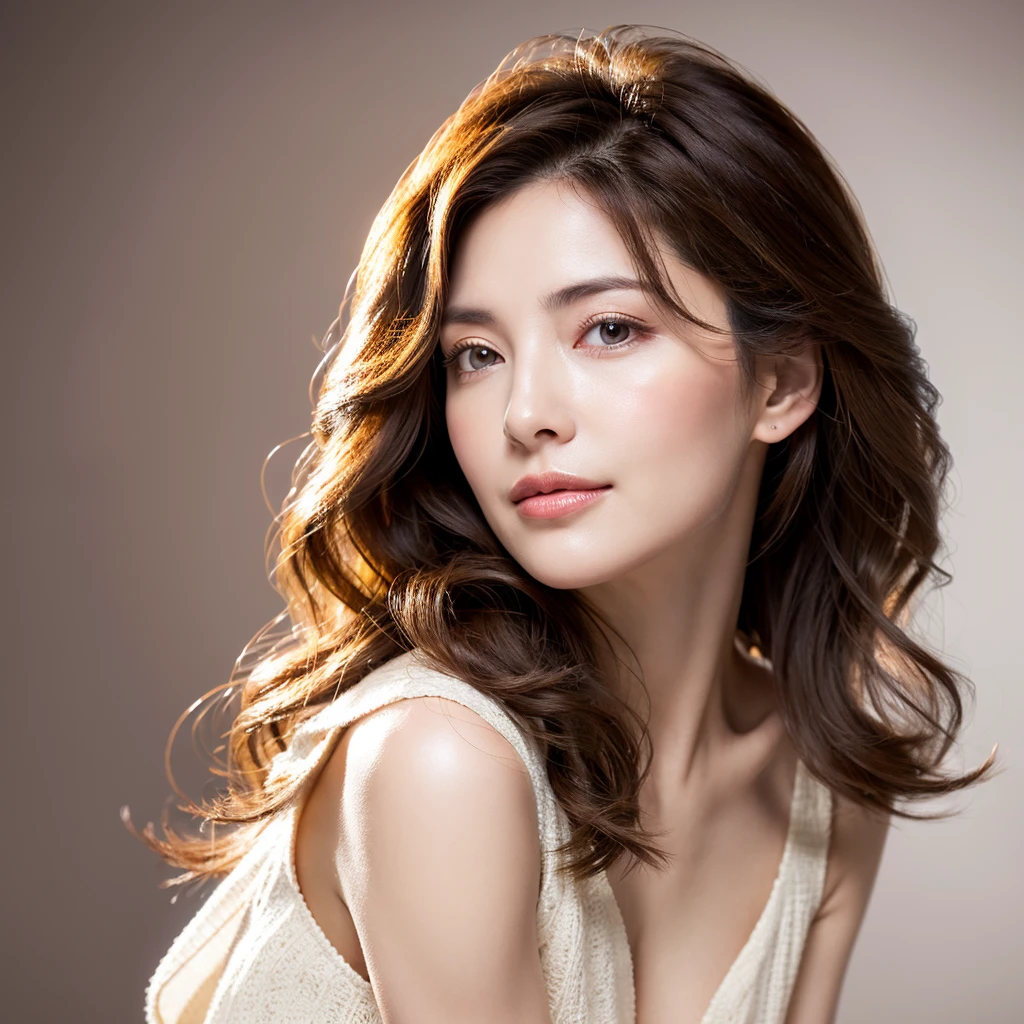 Beautiful mature woman with beautiful wavy long hair, Sexy Mature, Ultra-high resolution,(Realistic:1.4), ((Highest quality)), ((masterpiece)), (be familiar with),