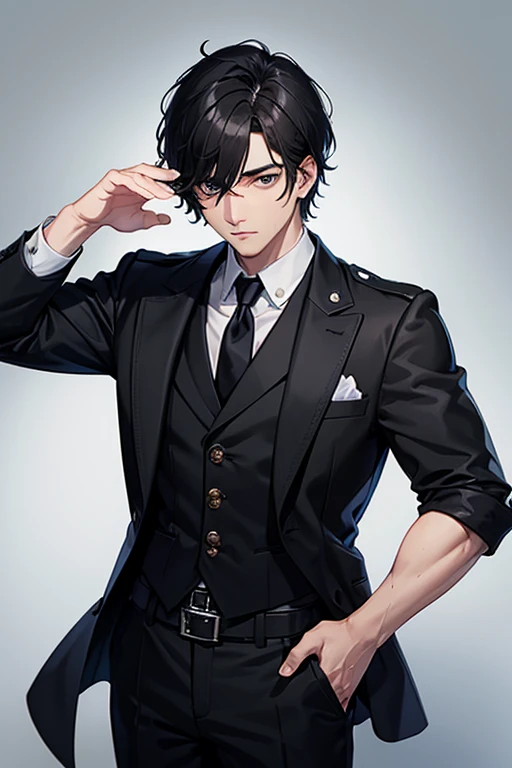 a detective's memoir. a man with black hair and black eye color