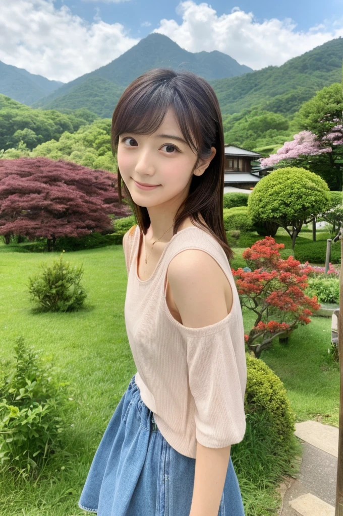 ((Highest quality)), ((masterpiece)), (detailed),Perfect Face,Japanese,landscape,Beauty,cute,Upper Body