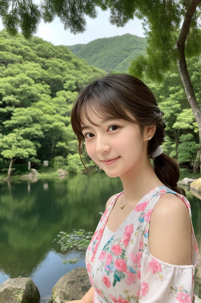 ((Highest quality)), ((masterpiece)), (detailed),Perfect Face,Japanese,landscape,Beauty,cute,Upper Body