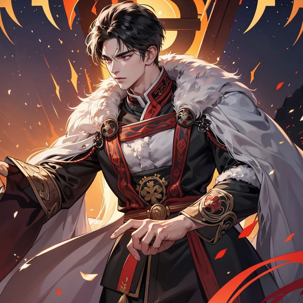 1 handsome genghis khan, manly, handsome, demon slayer, 8k, hd, unreal engine,