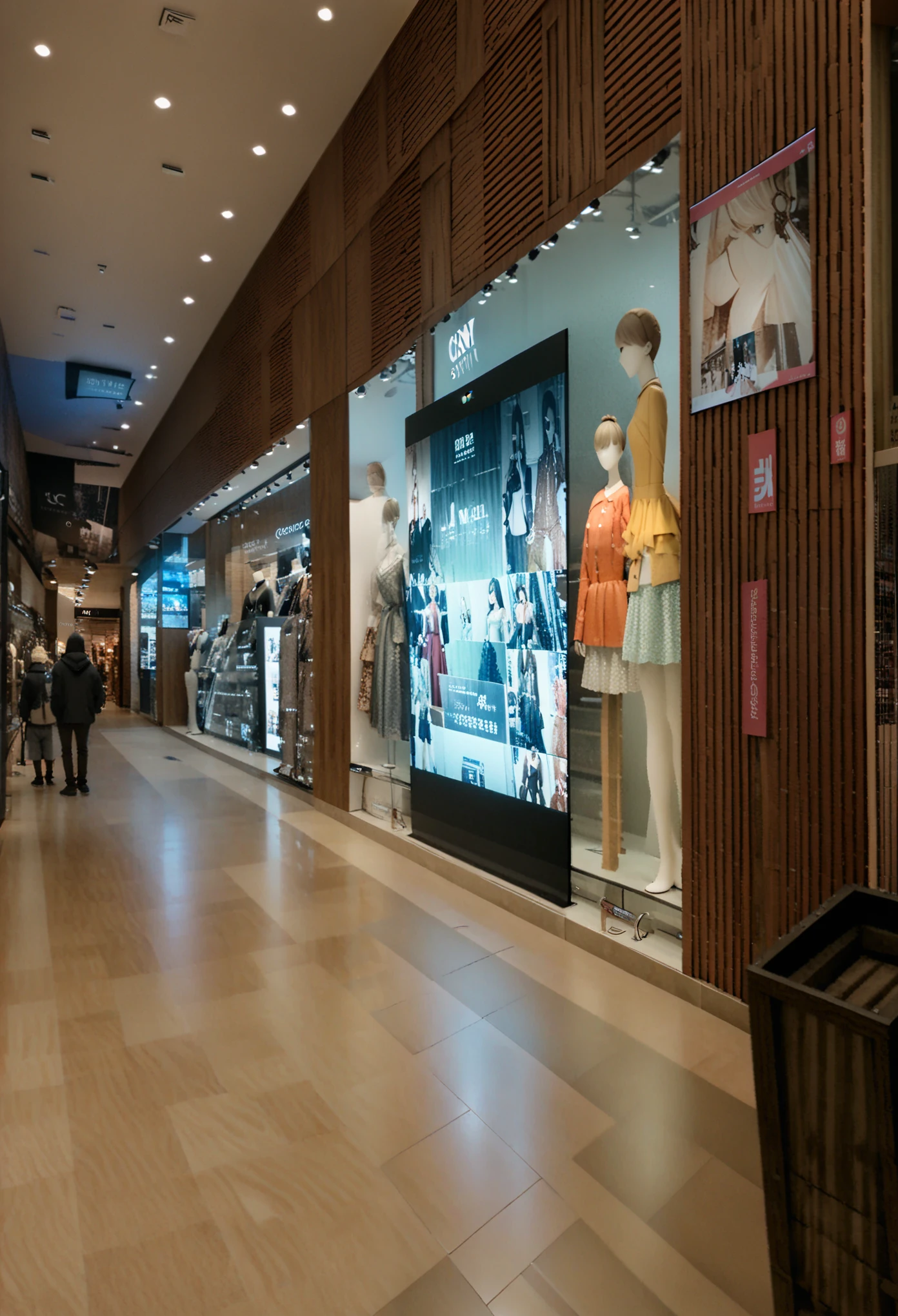 there are many mannequins in the store window of this mall, large commercial led screens, official store photo, digital displays, taken with canon 8 0 d, large led screens, led screens, shop front, shuttered mall store, taken with sony alpha 9, full body wide shot, stores, digital display, giant led screens, in magnificent shopping mall, storefront