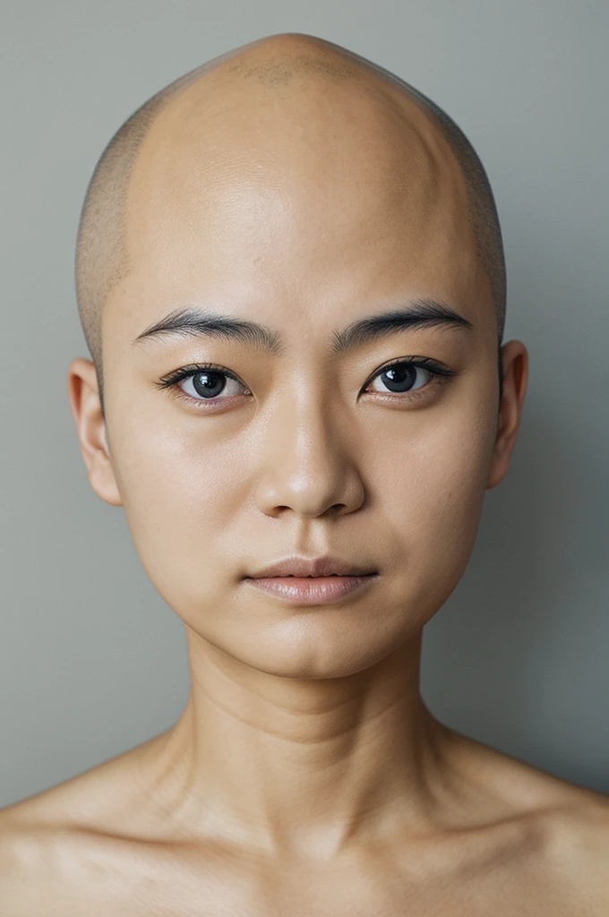 Can you create the complete face without hair for Aki Hayakawa?
