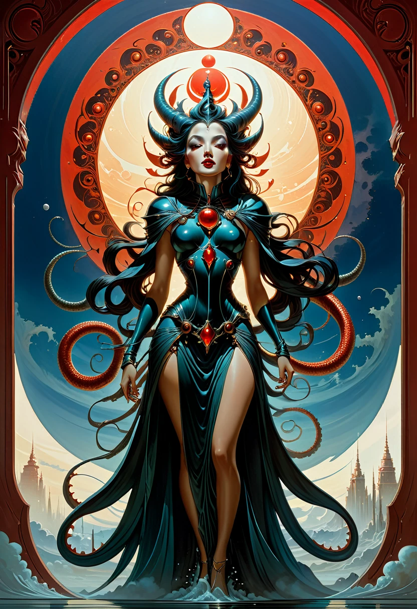 High Resolution, High Quality , Masterpiece .Hyper-realistic ink drawing with surreal colors, elements of absurdity in the style of Gerald Brom featuring post mortems aflame as a reference to tim Burton,bloodletting, broken hearts, pillls, and hemoglobin bubbles ascending into a firie sky, chiaroscuro lighting enhancing symbols of departed love, a Ufo adorned with angels emitting an air of melancholy, atmospheric mood. Macabre horror,scary stories slight details, surrealism, expressionism