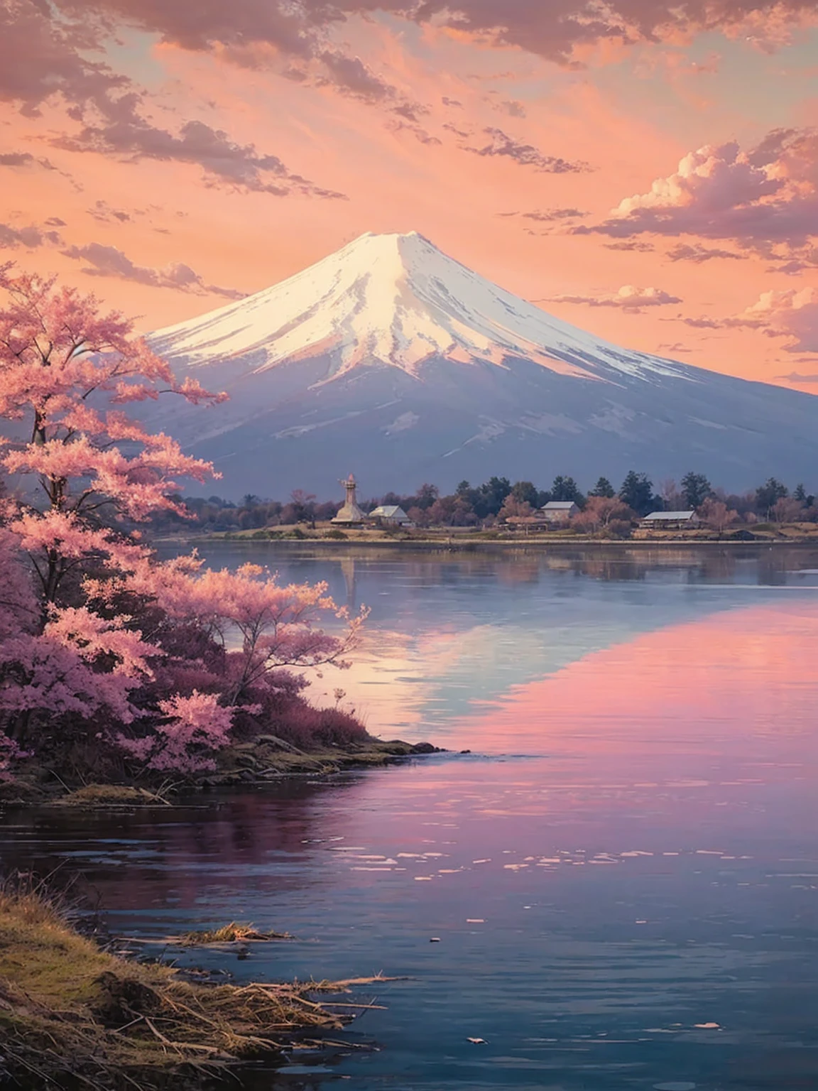 Make the sky solidly pink