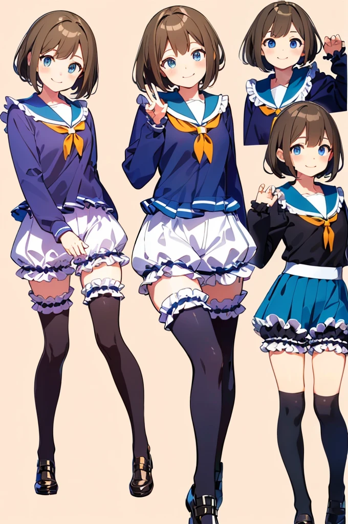 Girls short hair oriented to cute