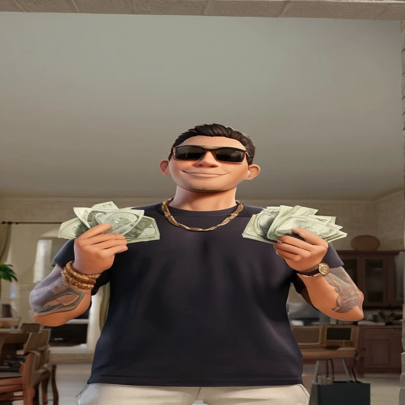 best quality, masterpiece, hyper realistic, extremely detailed, pov from videocam viewfinder, car backseat, gay, homoerotic, extremely handsome tattooed man, licks another man's penis, he holds money, annoyed face, dark cinematic lighting, extremely dramatic shadows, perfect fingers, perfect hands, perfect face, perfection, no signature, no logo
