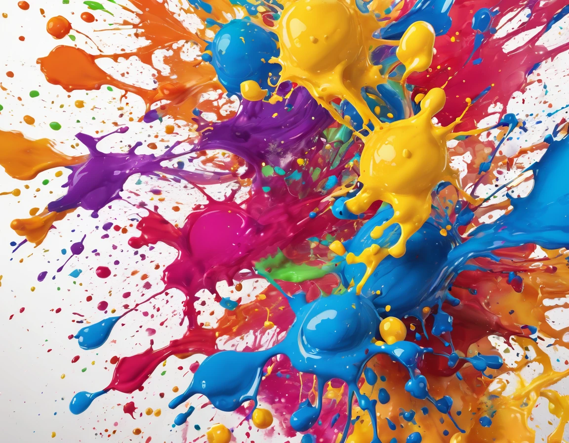 a colorful splash Paint splattered on a white background, Splashes of bright paint, Color Splash, Color ink爆炸, Ink splatter, Paint splatters, Paint splash, Paint splatter, Paint splatter, 彩虹色的Ink splatter, some Paint splashes, Paint splashes, Ink painting, Ink splatters, Color ink, Color Splash