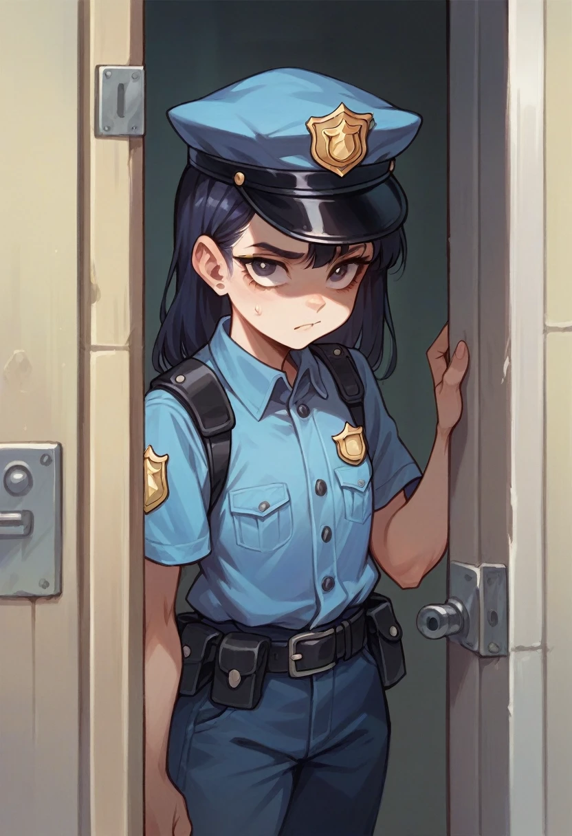 The entry of a young girl into the police consciousness
Image: The camera moves in from the top of Varamin police building. A young girl with a troubled face and simple clothes goes to the front door.