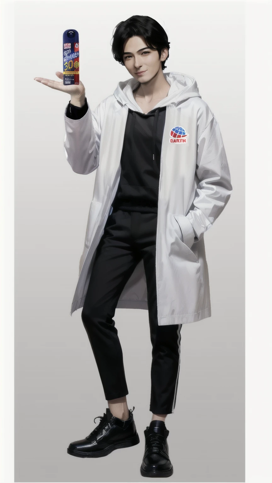 arafed man in a White coat holding a can of pepsi, Whites, White, White and tee shirt, White, wearing White, wearing a White, foxish guy in a White, wearing a white White, White coat, with a White, white White, wearing a White, Professor&#39;s Clothes, White Uniform