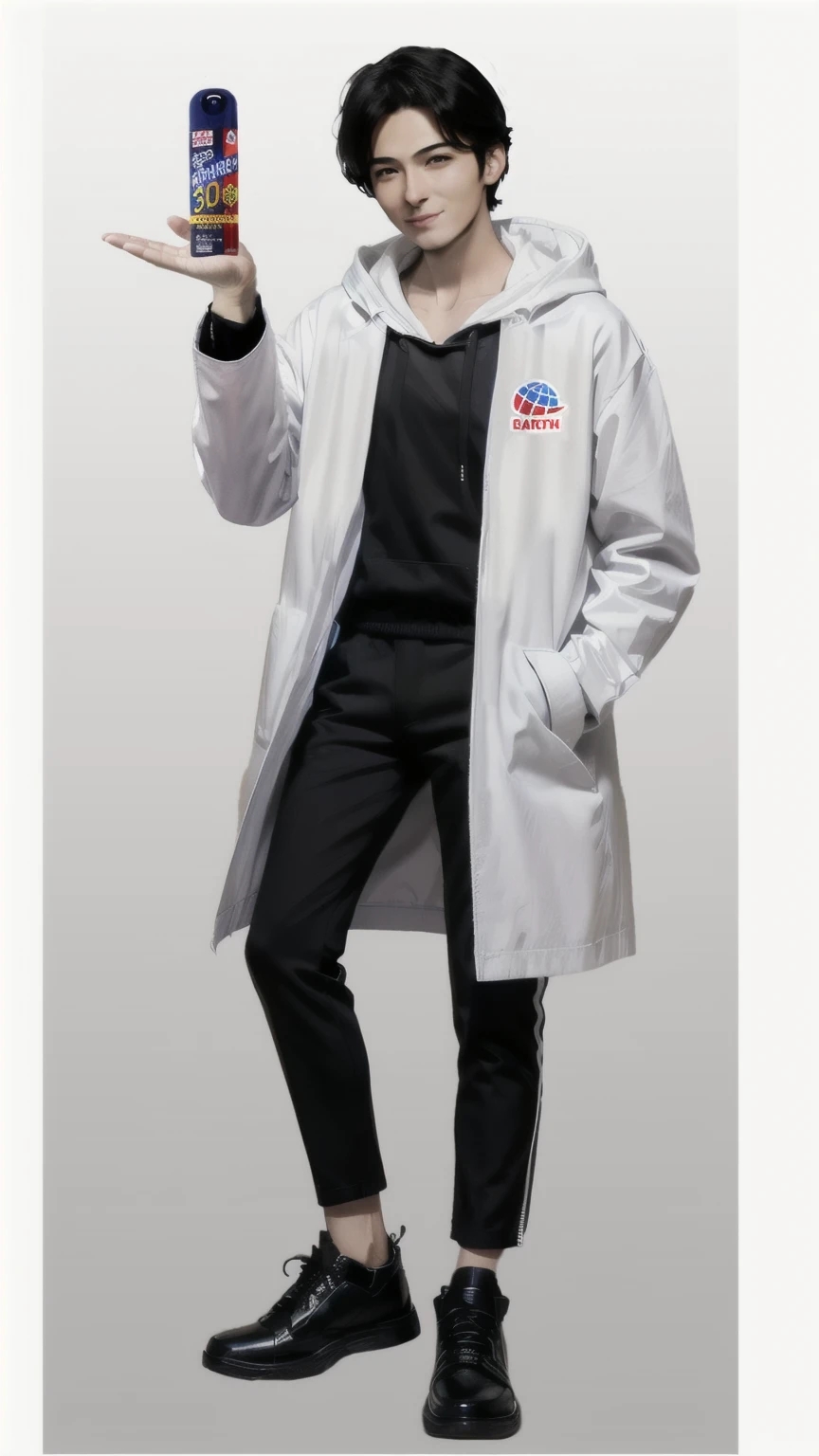 arafed man in a White coat holding a can of pepsi, Whites, White, White and tee shirt, White, wearing White, wearing a White, foxish guy in a White, wearing a white White, White coat, with a White, white White, wearing a White, Professor's Clothes, White Uniform