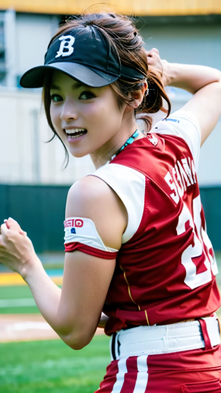 (((With perfect anatomy, we carefully draw perfect limbs with no excess or deficiency, taking into account the direction in which the joints bend.))),The grandstands were filled with spectators,(((A beautiful basketball player with outstanding style is running seriously with wrinkled eyebrows on the field of a Large gymnasium with spectators))),(((The uniform is a sleeveless basketball uniform with a collar and running pants with a large number on the back.々Shii,Put on basketball shoes))),(((Capture the powerful moment of sprinting with a basketball in a full-body snapshot))),Speed,body幹の強い低い姿勢,Speed,Capture the essence of the movement and the moment of the play,((A beautiful basketball player wearing a red uniform with white horizontal stripes and a thick headband looks ahead)), Fight off the enemies who try to stop her,((眉間にしわを寄せながらバスケットボールボールを持ってバスケットゴールに向かって走る動きの本質を捉えた側面からの4K動body撮影)),Rushing forward like a rabbit,All in one,(Skin Dentition:1.5),Realistic and realistic,(masterpiece:1.5),Sports concept art,Intricate details,Highly detailed and realistic,Octane Rendering,4K,Sports Real Engine,Dynamic pose, Highest quality,High resolution,(Realistic Face:1.1),(Surreal:1.1), ((full_body)),((Expressing the dynamism that emanates from the whole body)),(((He has a slim, muscular body with well-trained legs and a slim waist, making him look like a coke bottle.))),(4K full-body shot from the side),(Shiny skin:1.2),(((Hairstyle))),(((Perfect hands))),(Highly detailed background),((Well-maintained Tokyo Metropolitan Government々Background of stadium full of spectators on center court of wooden arena)),A crucible of cheers and excitement,((Beauty condensed in 1girl)),((光を蓄えた美Shii瞳)),(Shiho wearing a necklace),(((滴る大量の汗が眩Shii))),(Ponytail flutters in the wind),casting ,((Dramatic beauty)),披写界深度の深い美Shiiボケ,4K,Gothic,4K Digital SLR Camera,Film grain effect,Fujifilm XT3 style,(Saiharu Body),(Delicate eyes and face),Professional Perspective,素晴らShiiディテール,1girl condenses exceptional beauty,繊細でHigh noseを持つ美Shii顔,High nose, Clear chestnut eyes that glorify the light, Glossy red lips, light makeup,))),